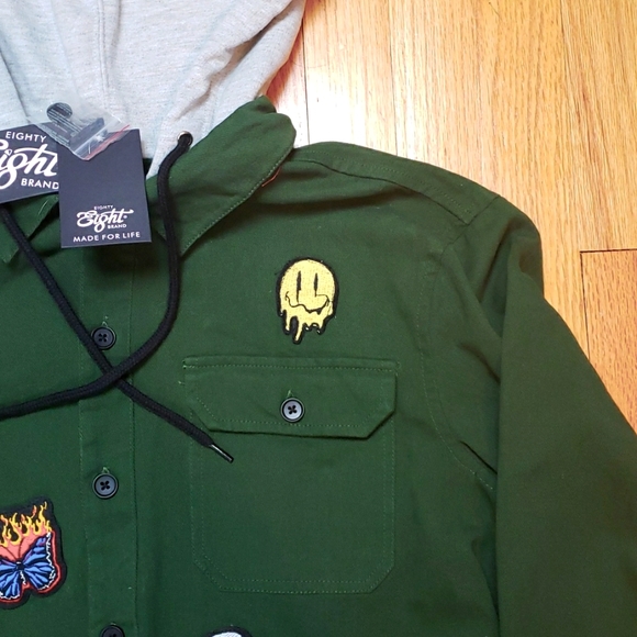 Eighty Eight Hoodie Medium Patches Jean Jacket - Picture 5 of 11